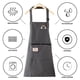 thumbnail image 3 of Delantales ajustables con pechera y bolsillos, delantales de cocina para hombres y mujeres, delantal de Chef para hornear al aire libre, 2 unidades, 3 of 5