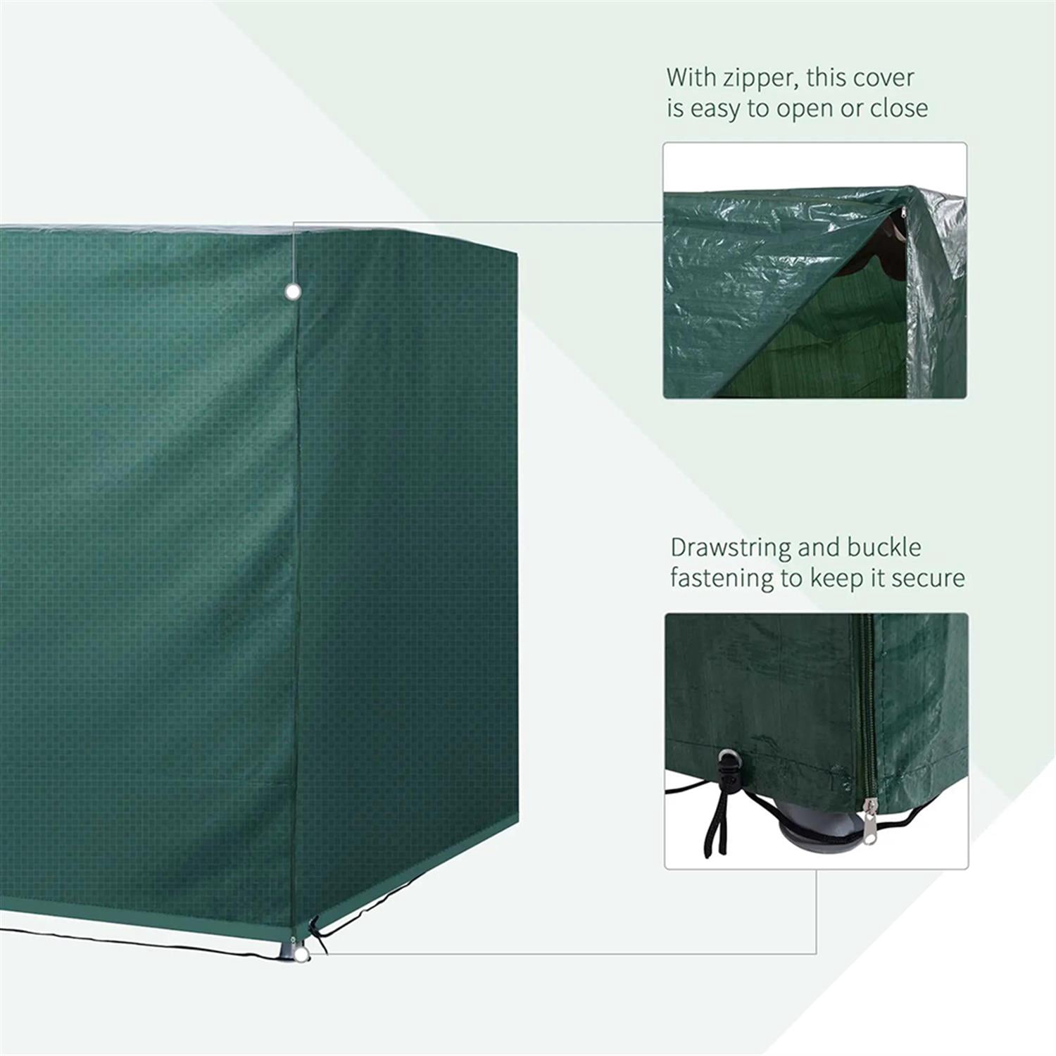 Demi Bonn 3 Triple Seater Patio Swing Cover, Outdoor Garden Furniture Protection Hammock Cover Waterproof 85" x 61" x 59", Green