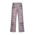 thumbnail image 4 of Pants for Women,Clearance Women's Plus Size Women's Flare Pants Splicing Plaid Horn Denim Flanged High-waisted Jeans And Trousers Loose Causal Pants, 4 of 5