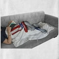thumbnail image 6 of 4th of July Soft Flannel Fleece Throw Blanket, Uncle Sam Hat Wearing Cat with Stars and Stripes American Patriotic , Cozy Plush for Indoor and Outdoor Use, 70" x 90", Multicolor, by Ambesonne, 6 of 6