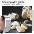 thumbnail image 5 of Garlic Press - Stainless Steel Garlic Press - Rocking Garlic Press - Garlic Chopper - Garlic Crusher - Garlic Mincer - with Free Silicone Garlic Peeler and Cleaning Brush, 5 of 5