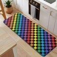 thumbnail image 5 of Colorful Rainbow Checkered Pattern Kitchen Rug Mat,Kitchen Runner Rugs Non Skid Washable,Decorative Kitchen Floor Mats for Kitchen,Sink,Laundry,17"x47.2", 5 of 7