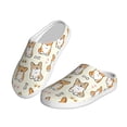 thumbnail image 2 of Lsque Cartoon Corgi Pattern Womens Comfort Cotton on Scuff With Memory Foam and Anti-skid Sole Slipper-44/45, 2 of 7