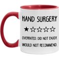 thumbnail image 1 of Hand Surgery Would Not Recommend 1 Star Rating White/red 11oz Mug - White/Red - 11oz, 1 of 6