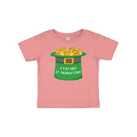 

Inktastic It s My 1st St. Patrick s Day with Green Top Hat and Gold Gift Baby Boy or Baby Girl T-Shirt