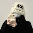 thumbnail image 3 of Gorro de pescador de invierno Colco para mujer de felpa sintética negro, 3 of 8