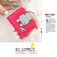thumbnail image 6 of MINKUROW Girls Women Faux Leather Small Wallet Cute Cat Pattern Clutch Purse Coin Holder Card Organizer,Bifold (Pink), 6 of 7