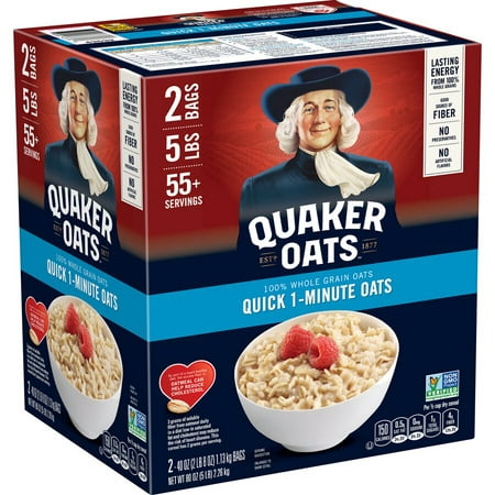 UPC 030000435328 product image for Quaker Whole Grain Oats Quick 1-Minute Oats 40 Oz 2 Count | upcitemdb.com