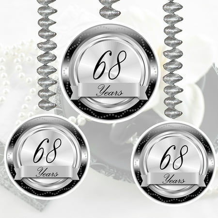 68 YEARS CLASSY BLACK DANGLER (3 COUNT) by Partypro