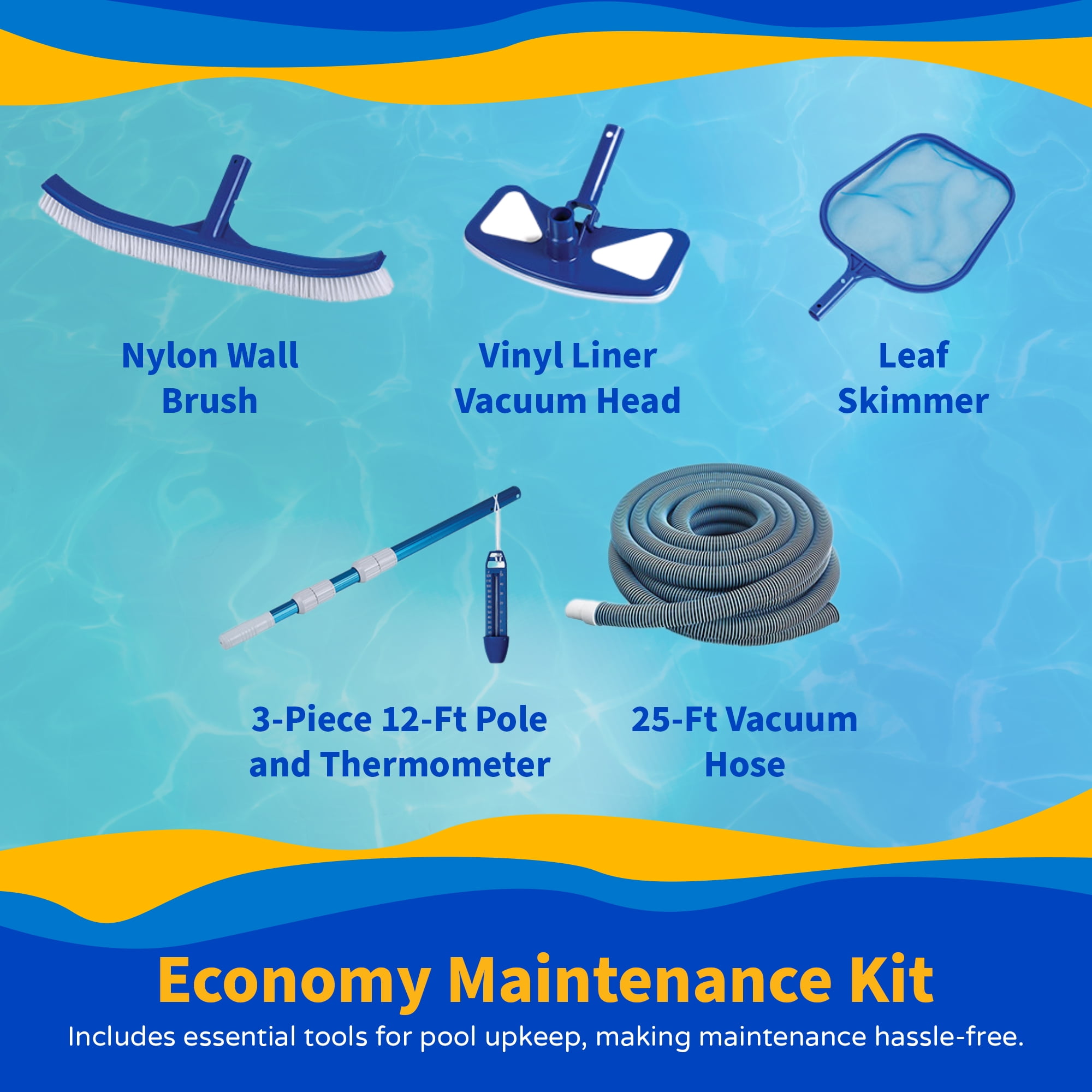 Blue Wave San Pedro 18-ft Round 52-in Deep 6-in Top Rail Above Ground Steel Wall Swimming Pool Package