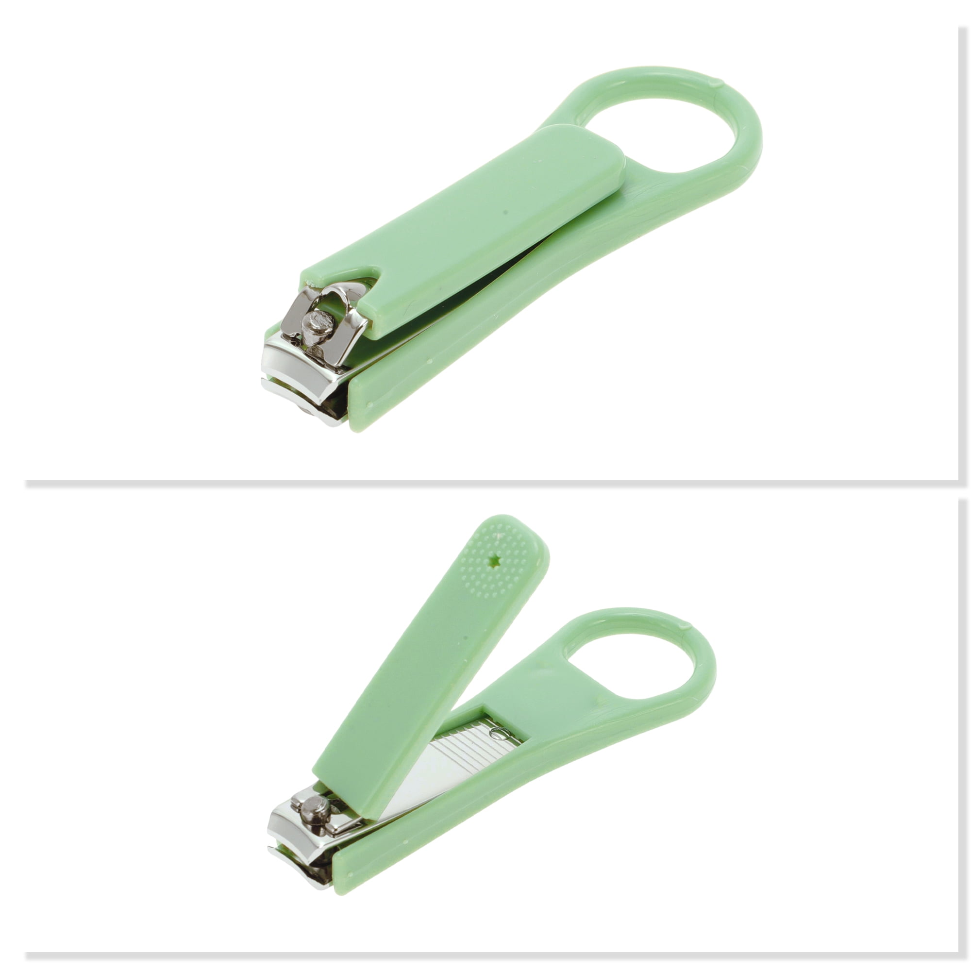 Unique Bargains Ergonomic Design Hangable Nail Clipper for Women and Men Green