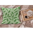 thumbnail image 2 of Jungle Fluffy Throw Pillow Cushion Cover, Palm Leaves Oceanic Climate Theme Florets Rainforest Environment Design, Decorative Square Accent Pillow Case, 18" x 18", Fern and Pale Green, by Ambesonne, 2 of 5