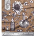 thumbnail image 1 of Soimoi Georgette Viscose Fabric Sunflower & Jar Vintage Fabric Prints By Yard 42 Inch Wide, 1 of 1