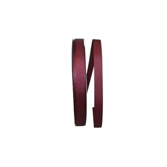 Reliant Ribbon Grosgrain Texture Ribbon - Burgundy - 0.625 in. x 100 Yards