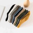 thumbnail image 5 of Calcetines de tubo de algodón de color sólido para hombre, calcetines altos de goma para hombre, primavera, otoño e invierno, 5 of 5