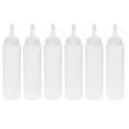 thumbnail image 1 of Botellas de plástico reutilizables multiusos, envases blancos transparentes de 500 ml con una abertura amplia para un llenado fácil y rentable, botellas de plástico exprimibles sin BPA para su, 1 of 5