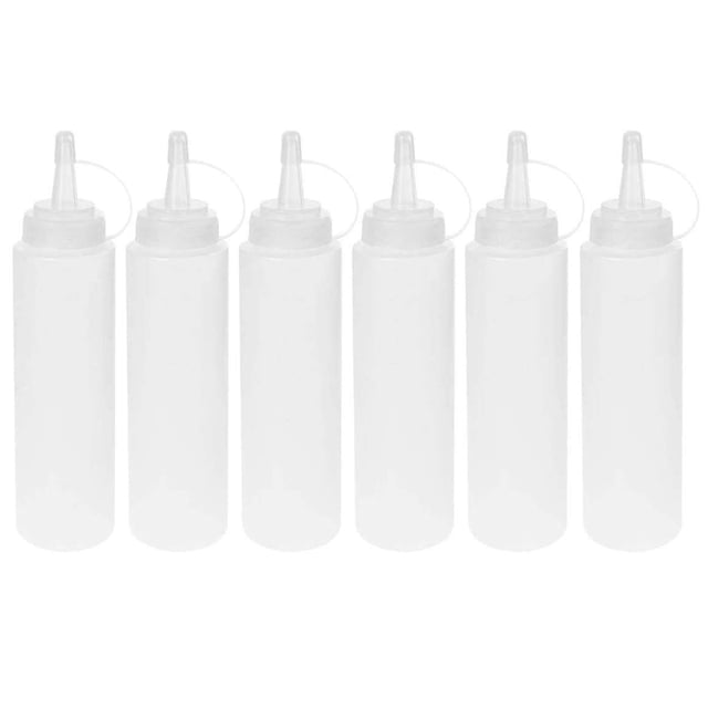 Botellas de plástico reutilizables multiusos, envases blancos transparentes de 500 ml con una abertura amplia para un llenado fácil y rentable, botellas de plástico exprimibles sin BPA para su