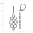 thumbnail image 3 of Primal Steel Stainless Steel with Crystal Leverback Dangle Earrings, 3 of 7
