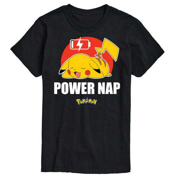 Pokémon - Pikachu Power Nap - Men's Short Sleeve Graphic T-Shirt