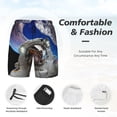 thumbnail image 3 of Honeii Astronaut in Outer Space Print Men's Swim Shorts,Mens Swim Trunks,Breathable Mesh Beach Shorts for Swimming,Surfing, and Beach Activities-X-Large, 3 of 6