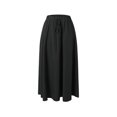 thumbnail image 5 of XIAOCHA Women's Drawstring Elastic Waist A-Line Maxi Skirt Casual Loose-Fit Everyday Long Skirt with Side Pockets, 5 of 5