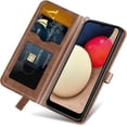 thumbnail image 4 of Compatible with Samsung Galaxy A03S Wallet Case, Galaxy A03S Case Leather with Card Holder Magnetic Kickstand Wrist Strap Flip Shockproof Case for Samsung Galaxy A03S Life Tree Browm, 4 of 7