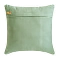 thumbnail image 3 of Decorative Mint Green & Grey 16"x16" (40x40 cm) Throw Pillows, Jute & Faux Leather Faux Leather Tape Throw Pillows For Couch, Patchwork Pattern Modern Style - Mint Fresh, 3 of 3