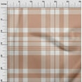 thumbnail image 3 of oneOone Cotton Flex Light Brown Fabric Check Craft Projects Decor Fabric Printed By The Yard 40 Inch Wide, 3 of 4