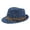 Blue, variant on Summer Sun Hat British Jazz Hat Fashion Beach Hat Sun Wide Brim Fedora Clout Visor