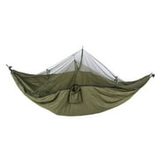 Portable Double Person Hanging Hammock Bed With Anti Mosquito Net Metal Buckle Outdoor Camping Sleeping Bed Travel Kits