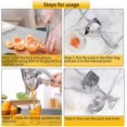 thumbnail image 3 of Bkuxy Manual Juice Squeezer Aluminum Alloy Hand Pressure Juicer Pomegranate Orange Lemon Sugar Cane Juice Fresh Juice Fruit Juicer, 3 of 6