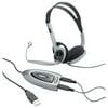 Compucessory, CCS55257, Multimedia USB Stereo Headset, 1, Black,Silver