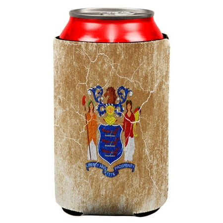 

New Jersey Vintage Distressed State Flag All Over Can Cooler