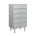 thumbnail image 1 of Geometric Five Drawer Chest, Grey, 1 of 8
