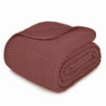 thumbnail image 6 of Comfy Cubs Muslin Blanket, Extra Large 108” x 90”, 6 Layer Cooling Cotton Softness (Wine, King), 6 of 8