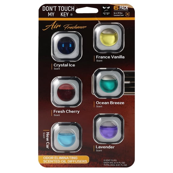 DON'T TOUCH MY KEY Black Ice 6X Outlet Aromatherapy Essential Diffuser Auto Air Vent Freshener 24ml
