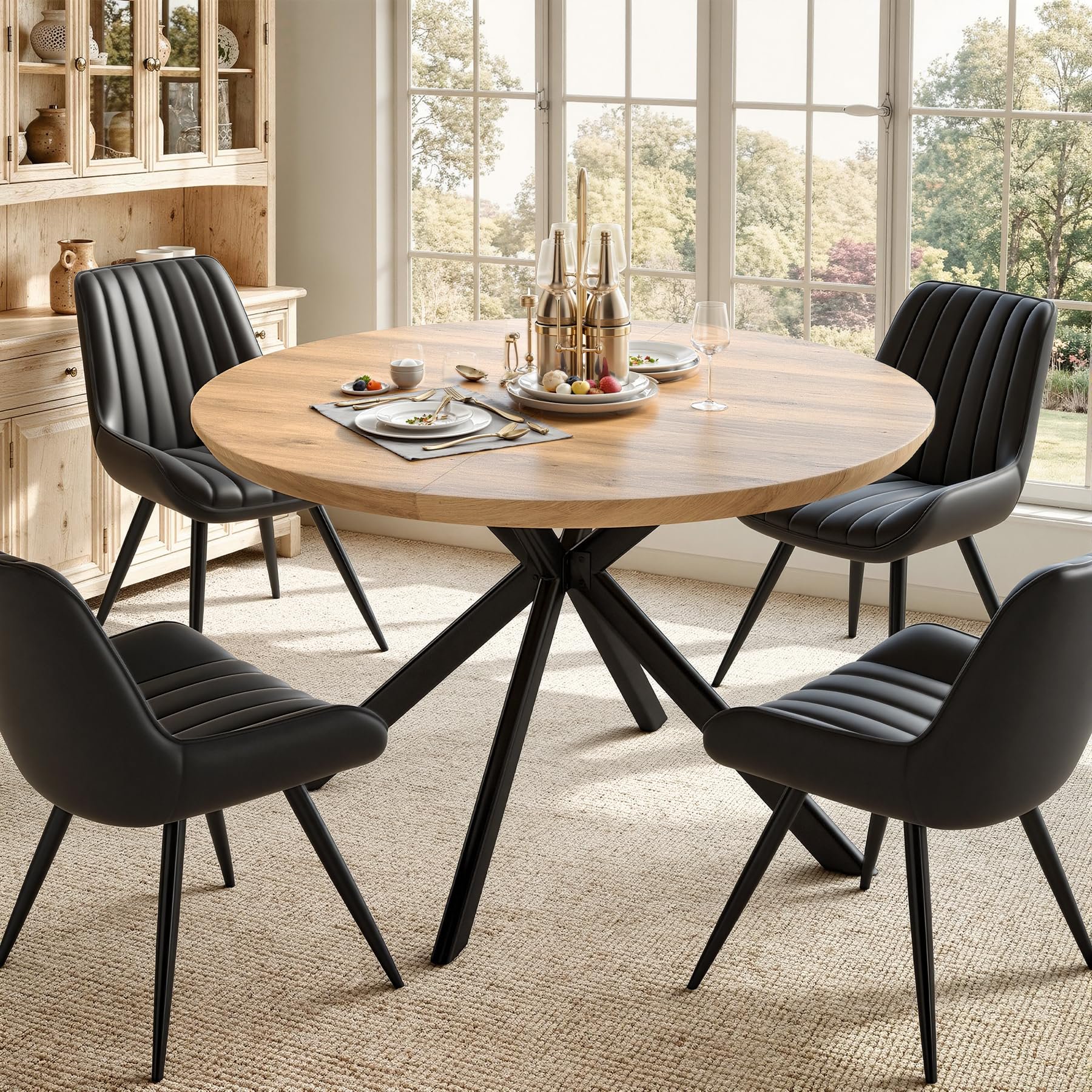 modern round dining table set product