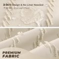 thumbnail image 3 of Cortina TURKIO Beige Boho 183x183 cm Chevron Acolchada, 3 of 9