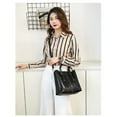 thumbnail image 2 of Bucket Bag Large Capacity Zipper Tote Handbag Crossbody Shoulder Bag for Women, 2 of 9
