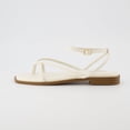 thumbnail image 2 of CUSHIONAIRE Women's Vida strappy flat sandal +Memory Foam and Wide Widths Available, Cream 10, 2 of 5