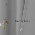 thumbnail image 5 of Flowpartex Grey Butterfly Blackout Curtain Panels 54"L×52"W Set of 2, Floral Gold Foil Print Grommet Top Drapery for Nursery Kids Bedroom Living Room, 5 of 5