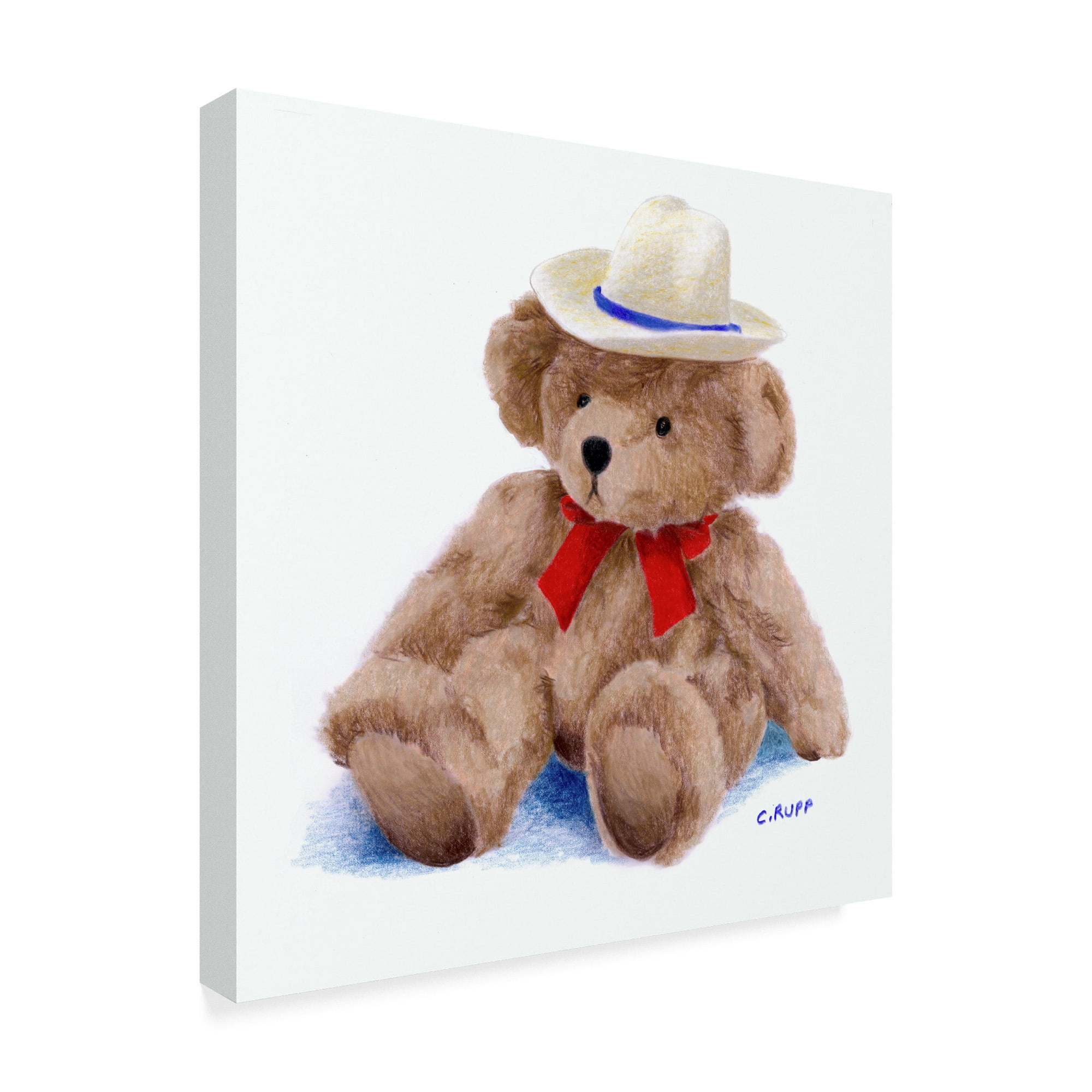 Trademark Fine Art 'Teddy Bear I' Canvas Art by Carol J Rupp