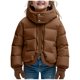 thumbnail image 2 of Parkas de manga larga para otoño e invierno para niños, de color liso, falsas, de dos piezas, de manga larga, con capucha, gruesas, cálidas, acolchadas, bonitas, informales, acolchadas, para niños y n, 2 of 9