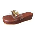 thumbnail image 2 of Zapatillas multicolores a la moda de verano para mujer, sandalias planas, zapatos de playa para el hogar Wmkox8yii  hj789, 2 of 3