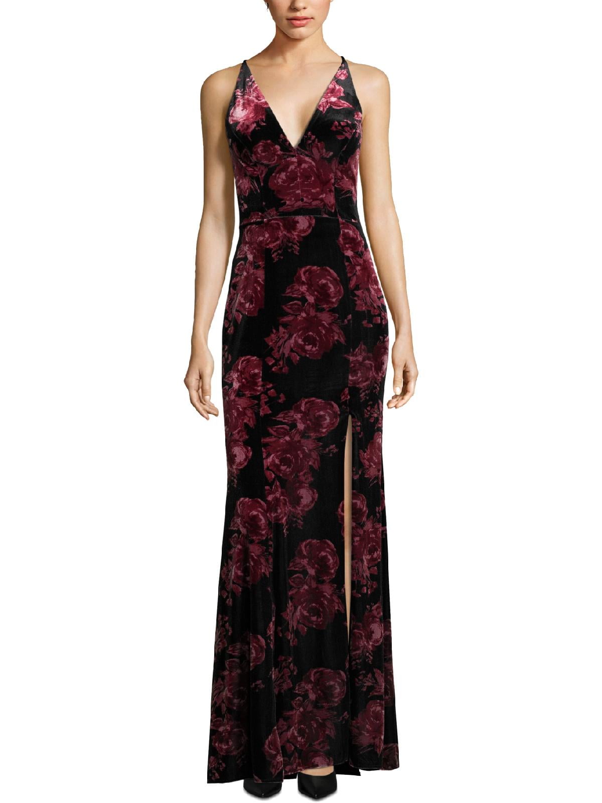 Xscape Xscape Womens Velvet Floral Formal Dress