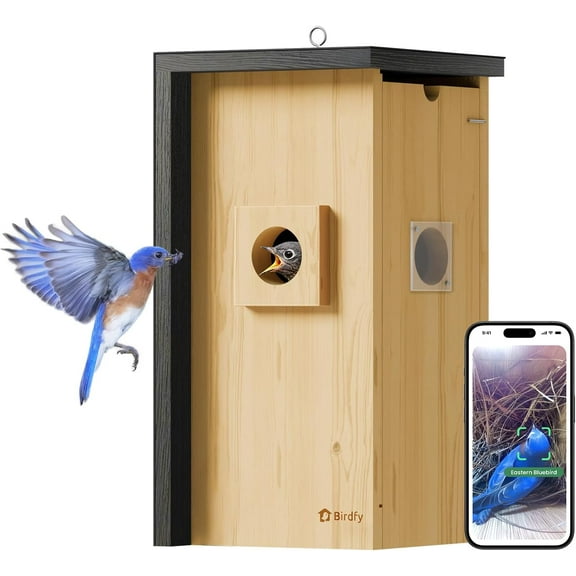 Birdfy Smart Bird Houses With 1080P HD Bird Feeder Camera, Perfect Viewing Bird Nesting and Hatching, Gift for Bird Lover