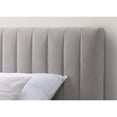 thumbnail image 6 of Omax Decor Spencer Upholstered Mid-Century Fabric King Platform Bed in Gray, 6 of 7