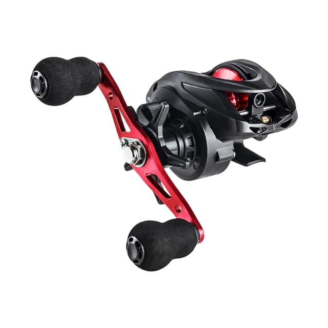 Carrete de pesca Baitcasting clásico 6.3: 1 Baitcaster 8kg Max /R Pesca manual de metal roja Cola carrete de baitcasting
