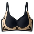 thumbnail image 3 of Guluxicc Jelly Bras for Women Seamless Minimizer Bra Full Coverage Comfortable Push Up Bras, Black, XL, 3 of 8