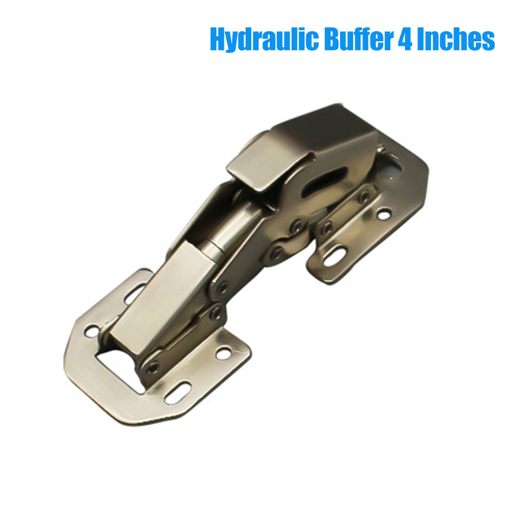 Frameless Cabinet Hinge Steel Mending Repair Hardware with Holes Soft Close Home Steel Mending Repair Hardware with Holes Soft Close Home Improvement Frameless Soft Cabinet  Hydraulic Buffer 4 Inches - image 2 of 8